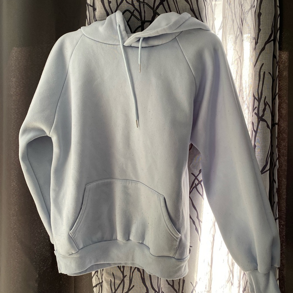 Large light blue hoodie